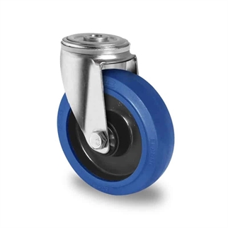 100-mm-Gummi-hjul-Drejehjul-bolt-transporthjul