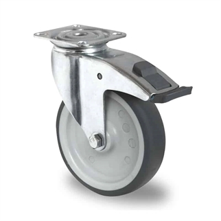 100-mm-Apparathjul-Drejehjul-med-plast-bremse-transporthjul